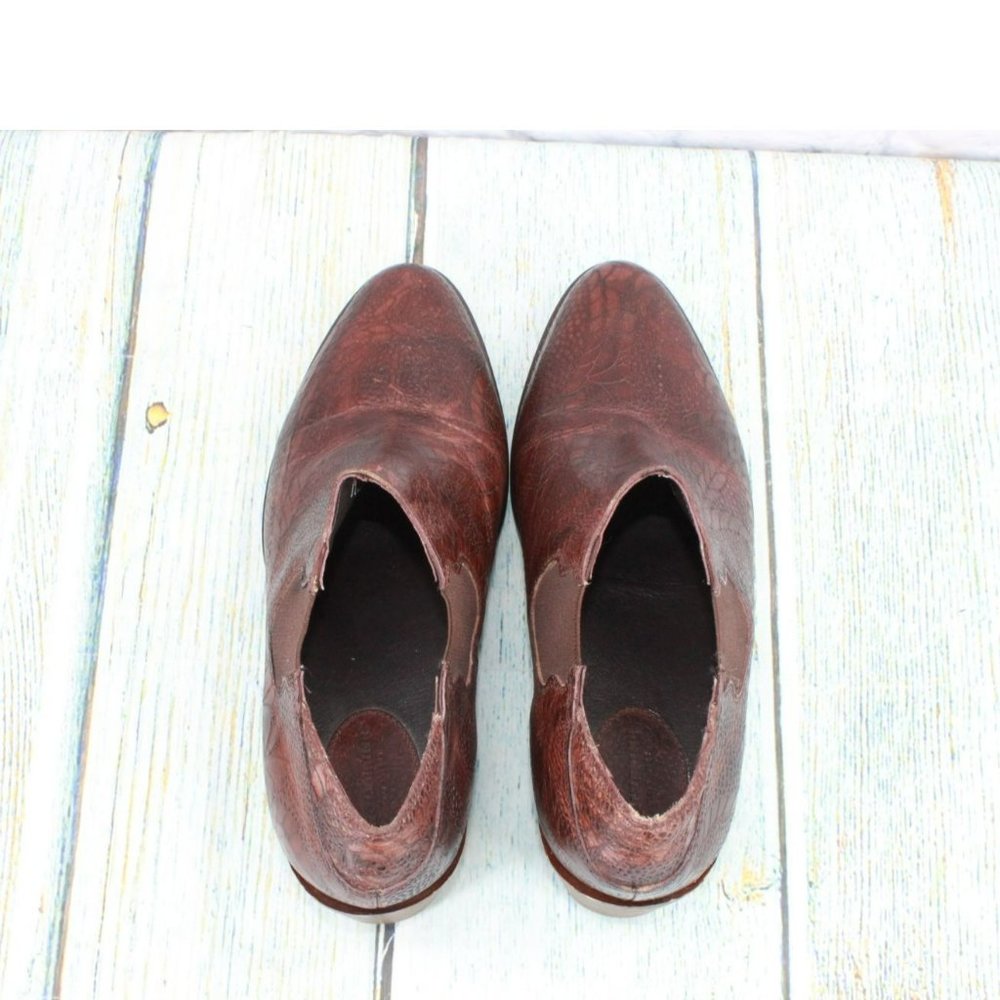 Wolverine Brown Leather Slip On Almond Toe Chelsea Ankle Boots Size 11 - Picture 7 of 9